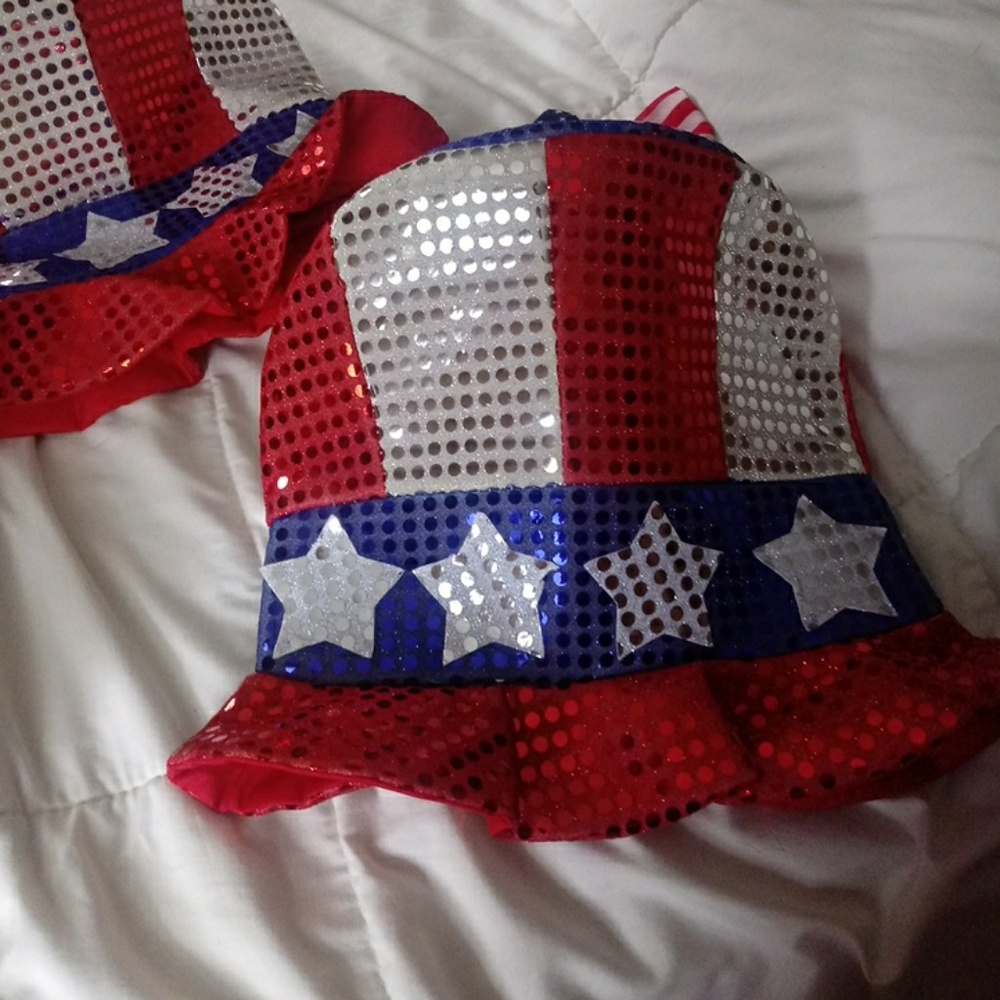 Red white blue halloween costume